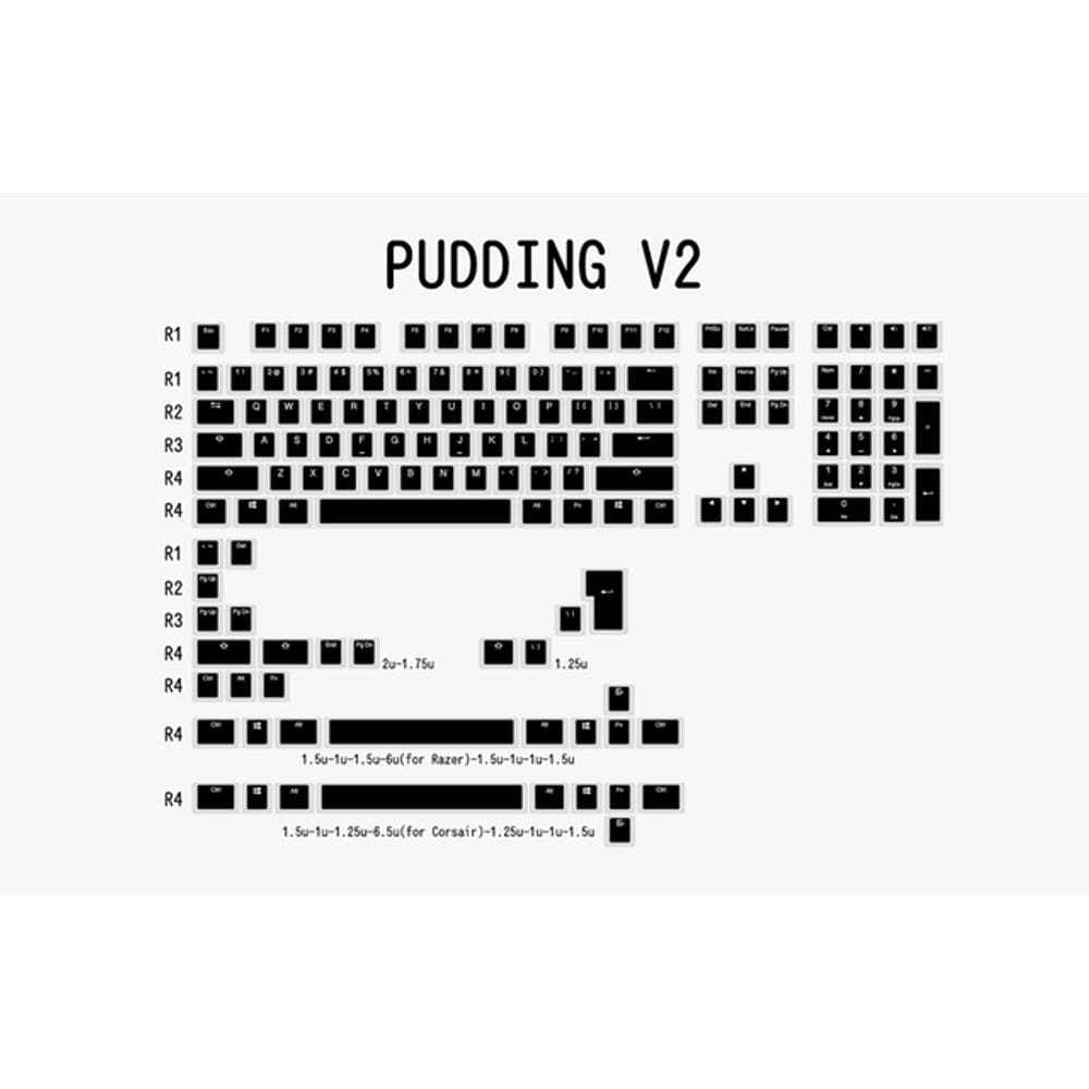 teclado mecânico pudim V2 doubleshot keycap backlit