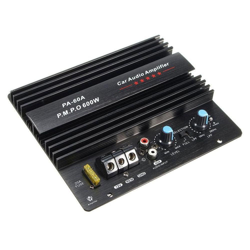 12V 600W Amplificador de áudio de carro de alta potência Poderoso baixo Subwoo