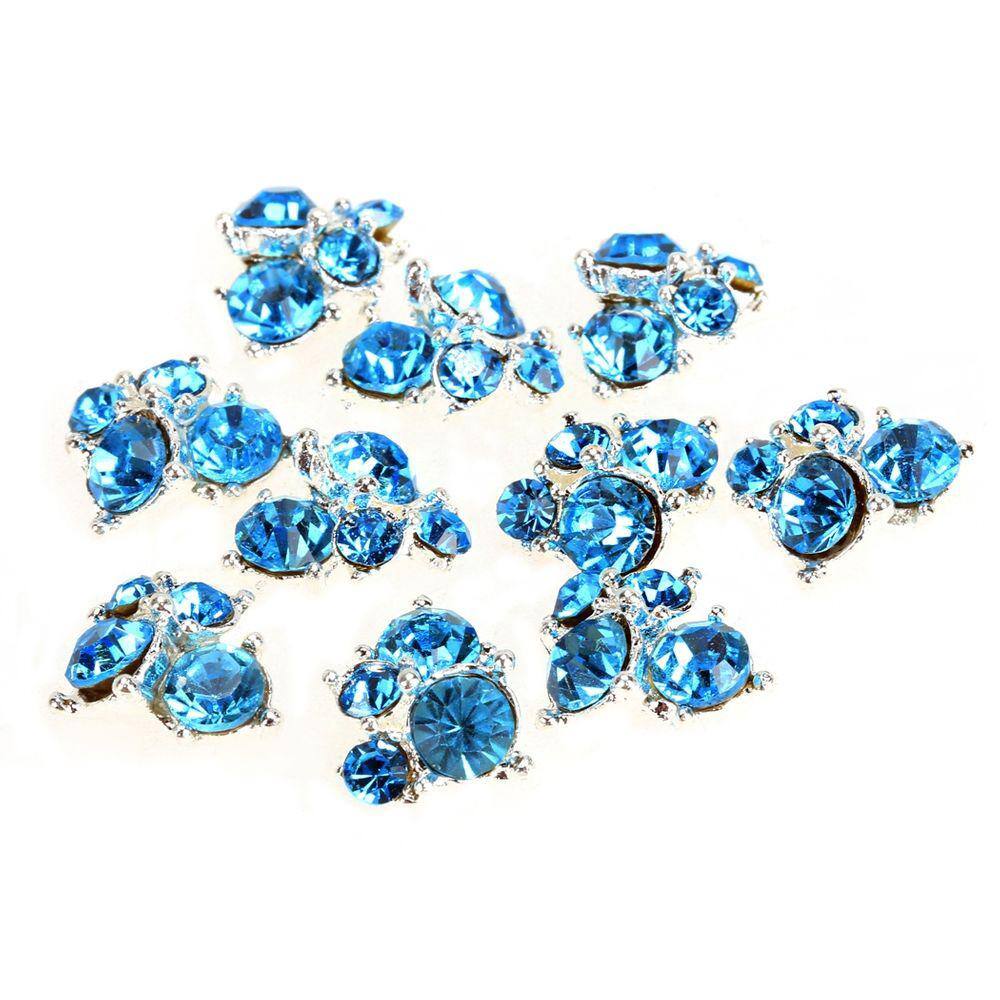 Adesivo de unha 10PCS decoração strass glitter joias todos