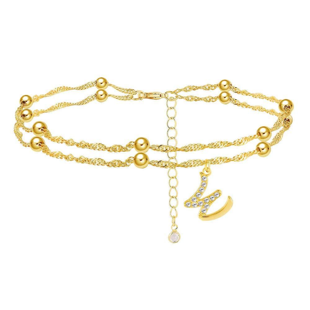 Ouro#Tamanho ajustável Golden Beach Tornozeleira Joias para