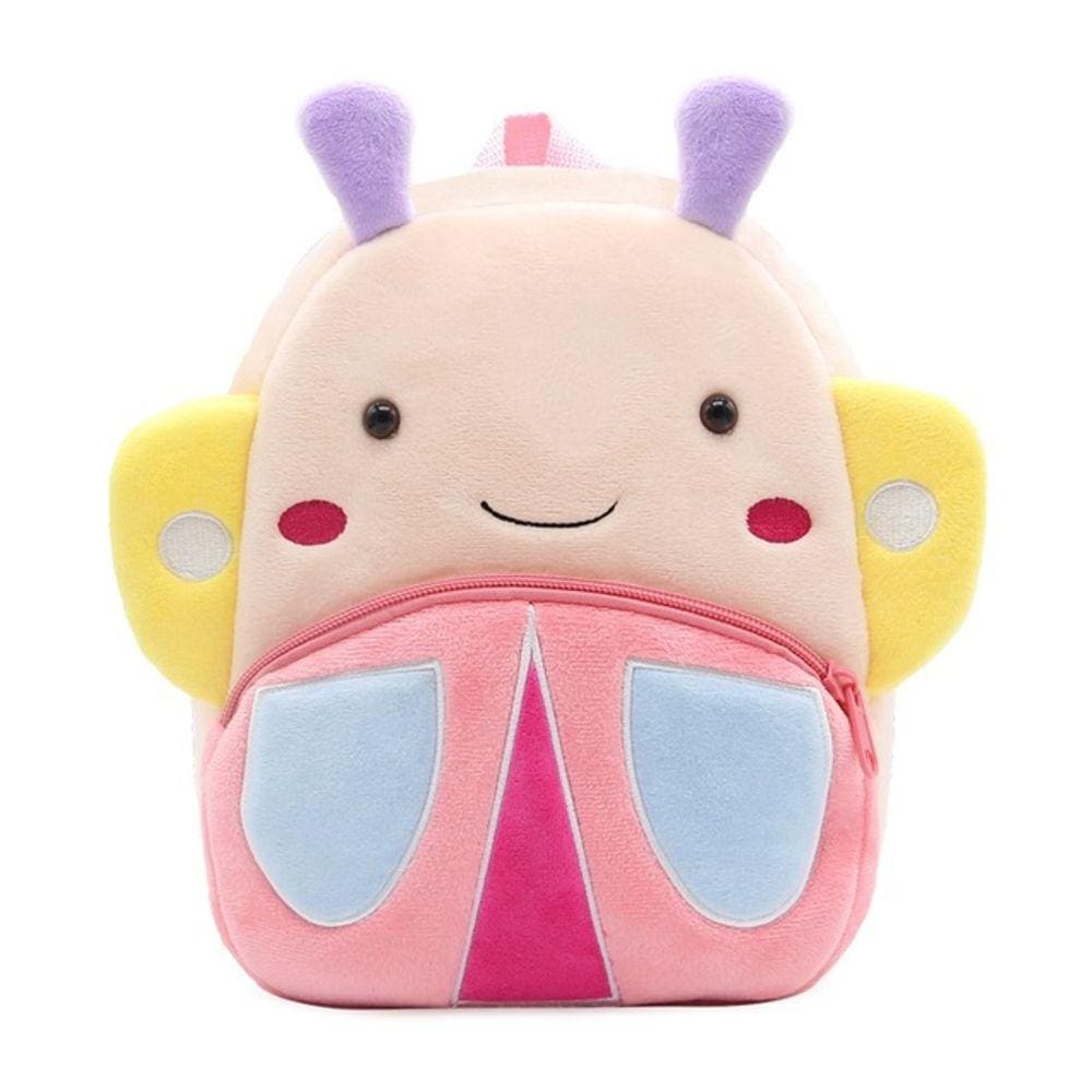 Mochila escolar para meninos e meninas mochila de pelúcia com carto