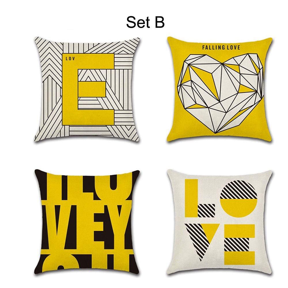 Melhor venda 4 Pack almofada decorativa cobre almofada quadrada