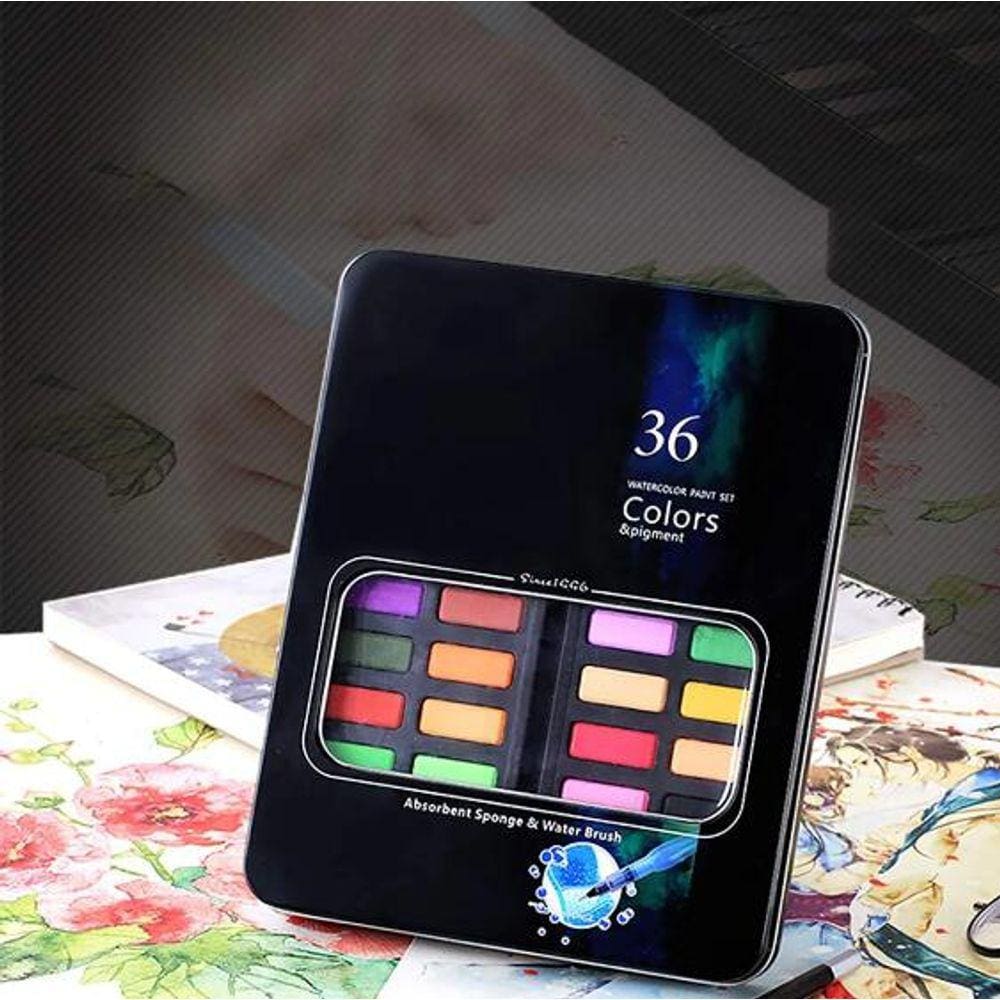Best seller Aquarelas Recarregável Brush Case 36 Cores
