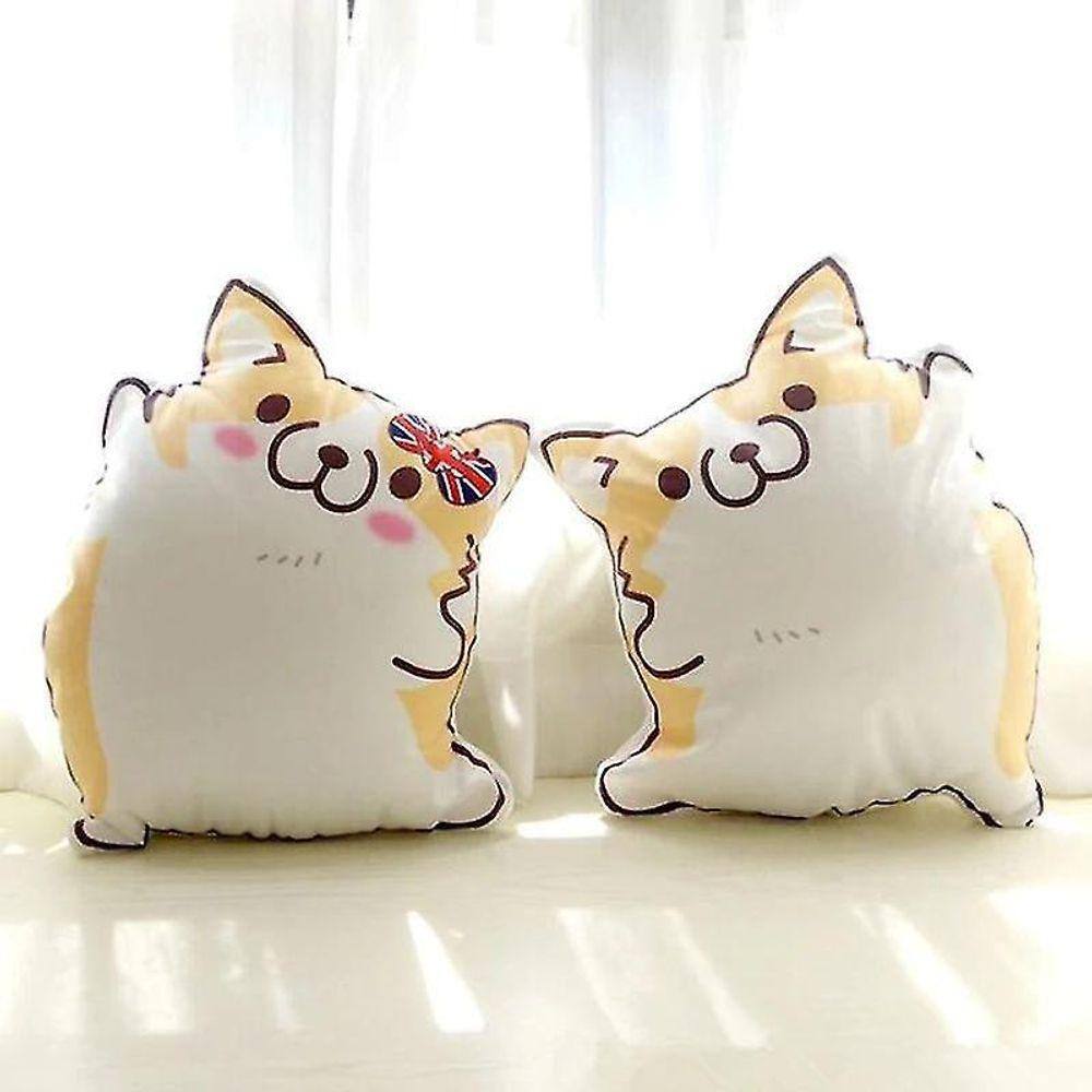 45x35cm Corgi cão pelúcia brinquedo desenho animado personagem bonito Corgi Stu