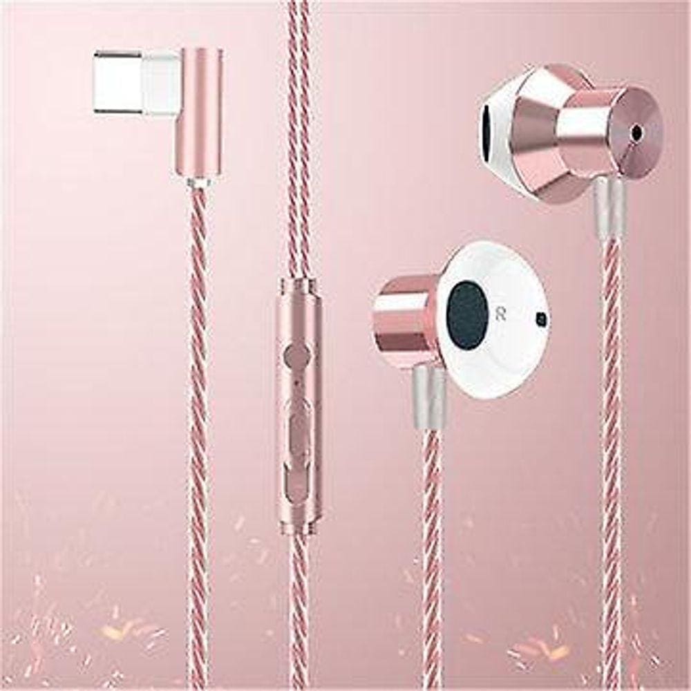 F13 Tipo-C Fones de ouvido com fio HiFi Bass Metal Sport In-Ear Hea