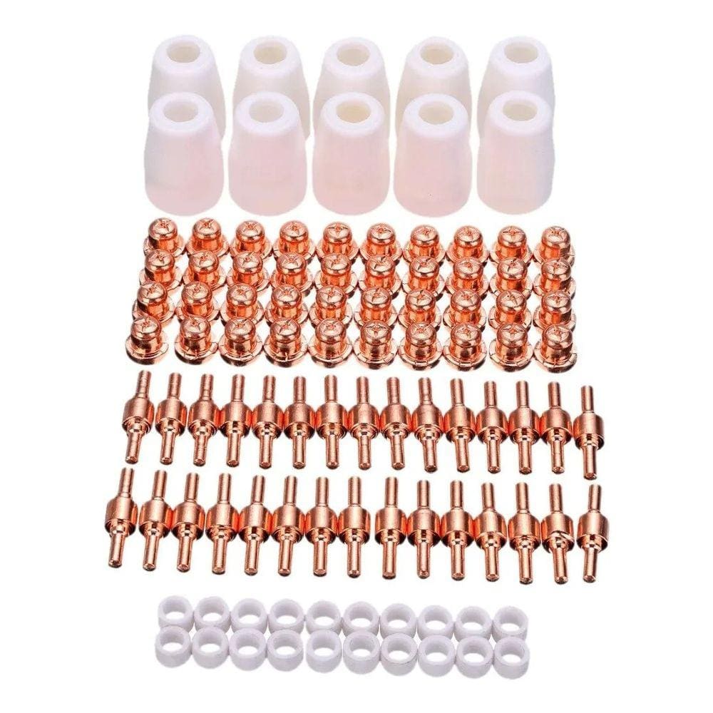  Conjunto 100 Consumíveis Eletrodos Bico Cortador de Plasma