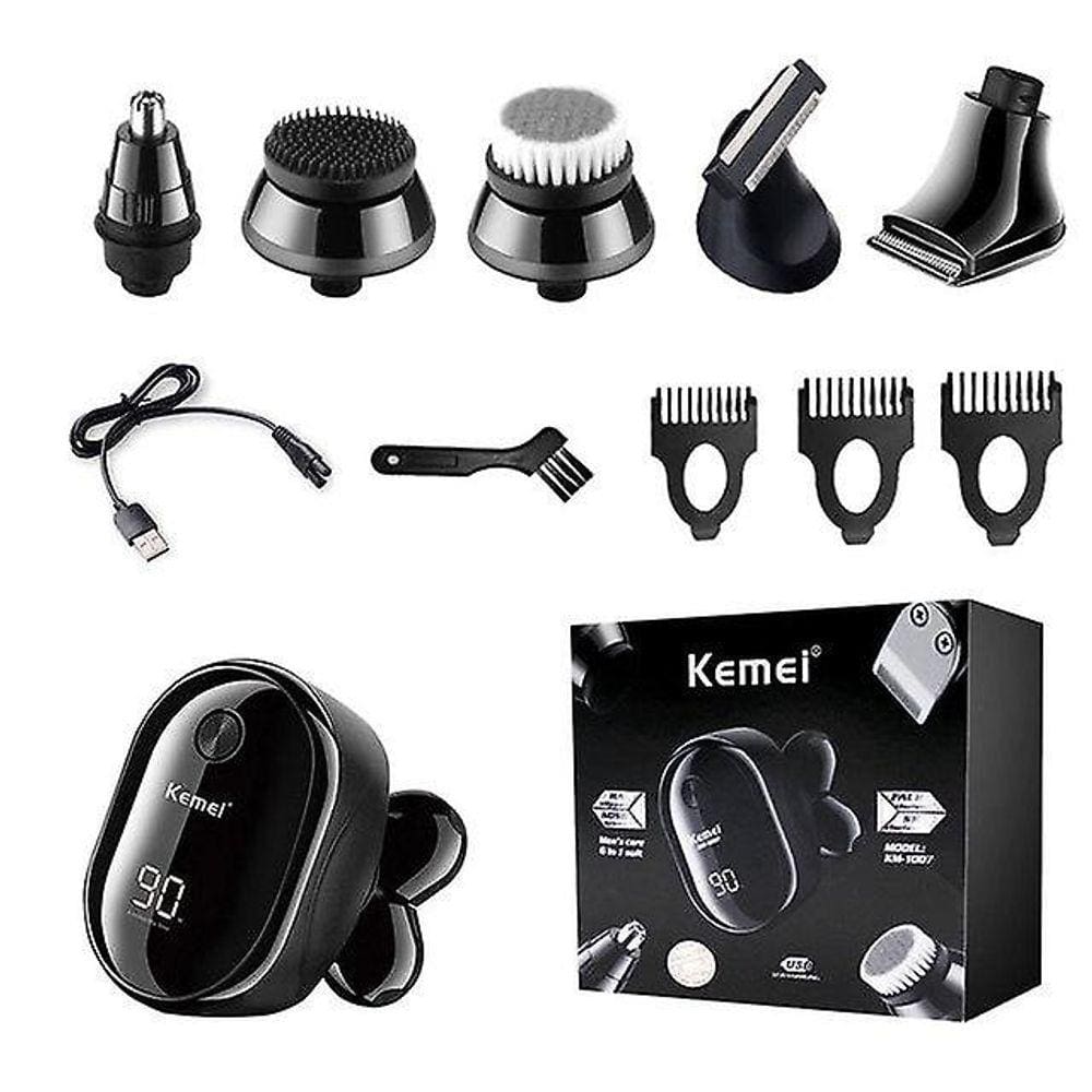 Com box#6In1 Ease Face Trimmer barbeador elétrico recarregável