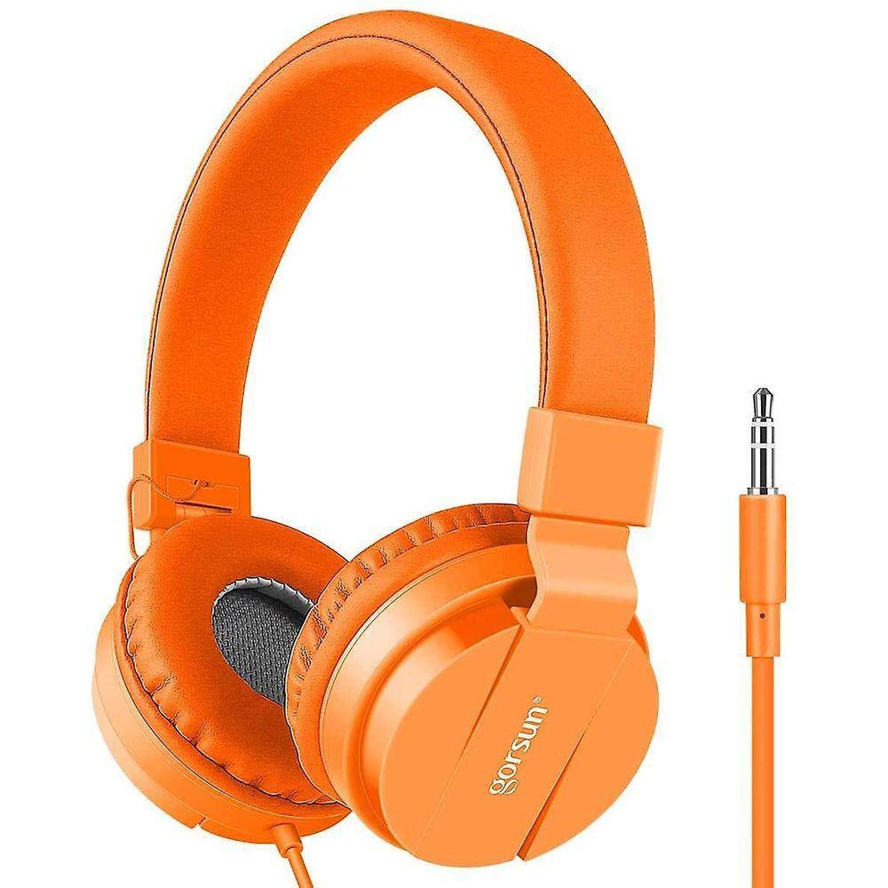 Fones de ouvido para crianças, faixa de cabeça ajustável dobrável com 3,5 mm Jac