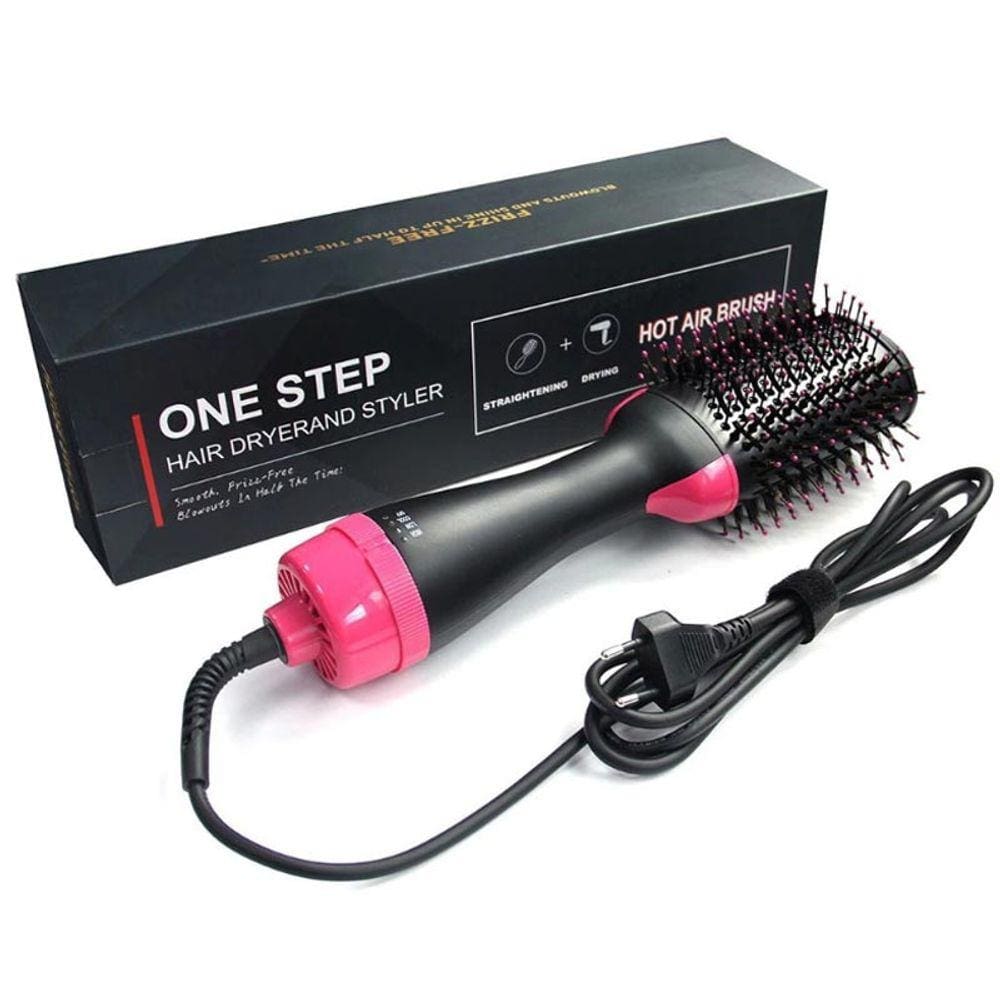 Escova de cabelo Straightener Curler 3 em 1