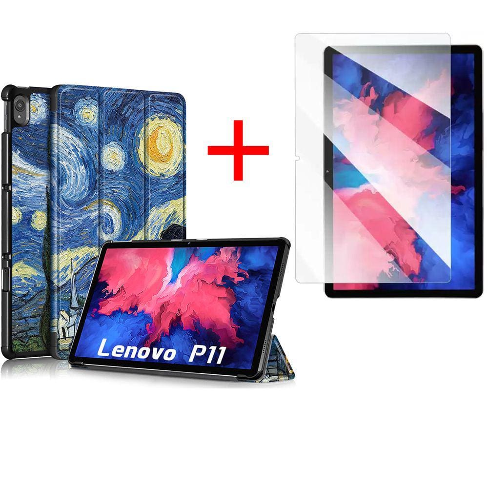 Lenovo Tab P11 Tablet Case + Protetor de Tela de Vidro Temperado