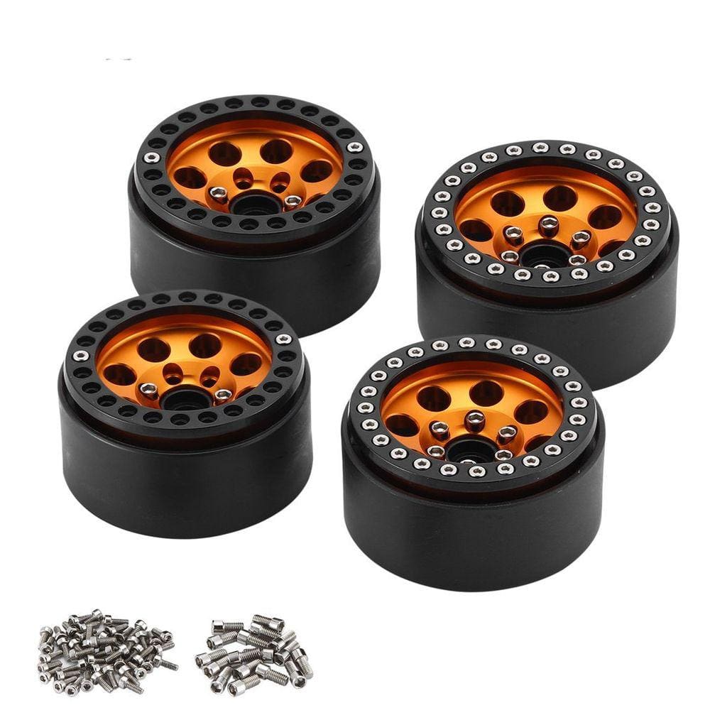 4pcs 1.9 polegadas metal metal 8 roda de furo redondo freio para 1/10 r