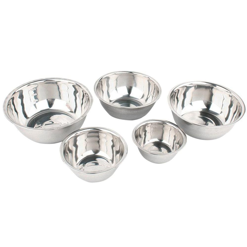 5pcs tigelas conjunto espelho polido aço inoxidável tigelas tigelas f