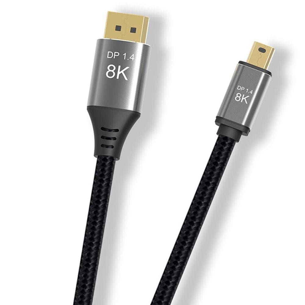 Cabo adaptador DisplayPort 8K DP1.4 Bidirecional 2 Portas