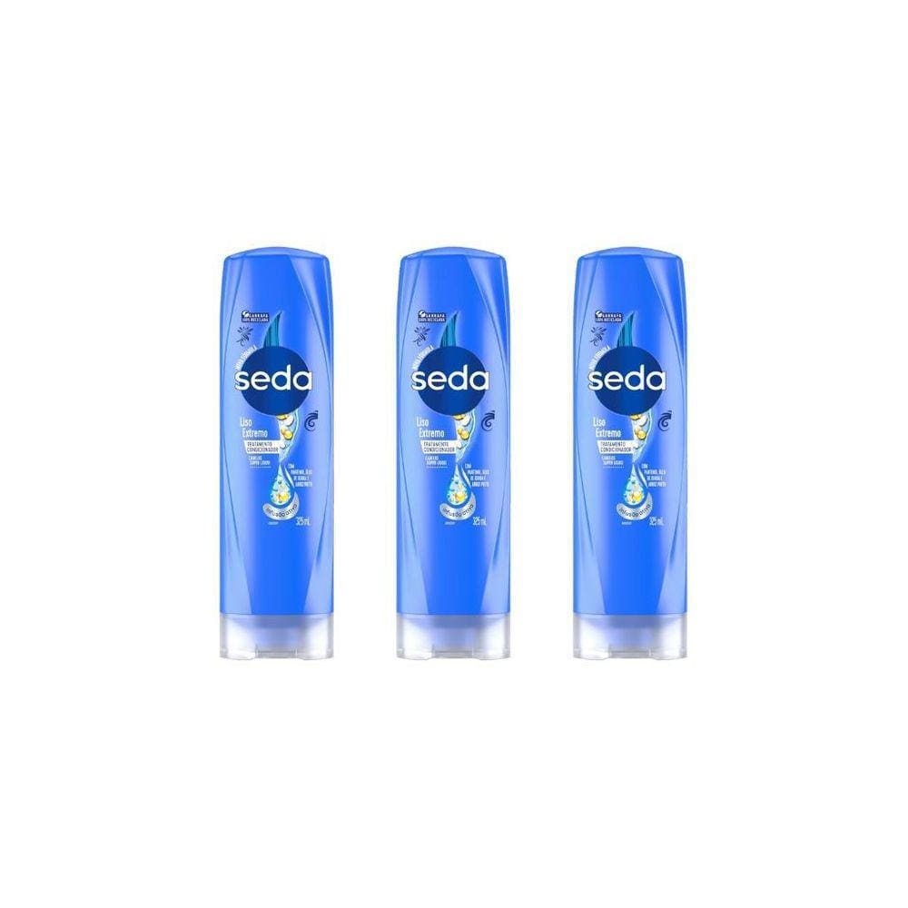 Condicionador Seda 325Ml Liso Extremo-Kit C/3Un