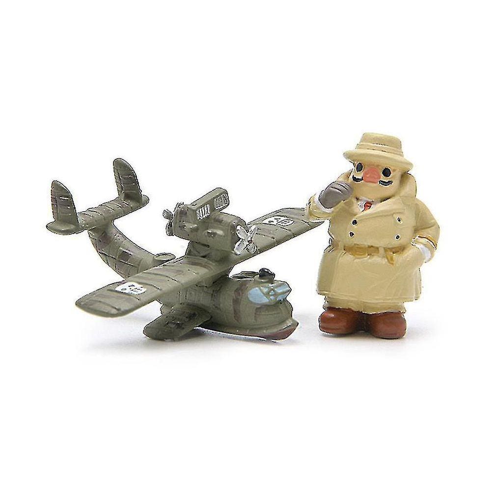 2pcs Kurenai No Buta Miyazaki Figura Brinquedo (Um tamanho)