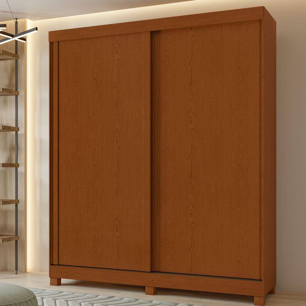 Guarda-roupa Casal 2 Portas 2 Gavetas Zeine com Pés Frassino/Off White/Frassino