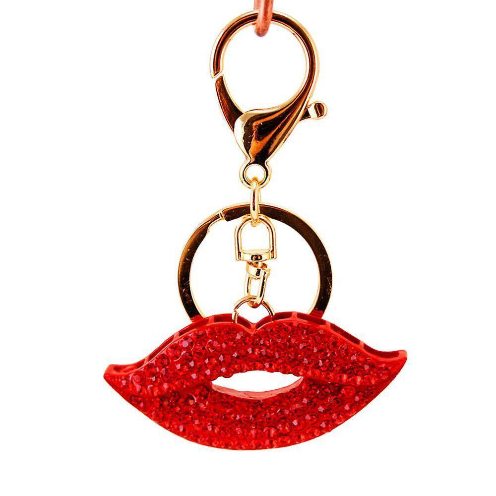 Vermelho#Red Rhinestone Chaveiro Chaveiro Bolsa Bolsa Pend