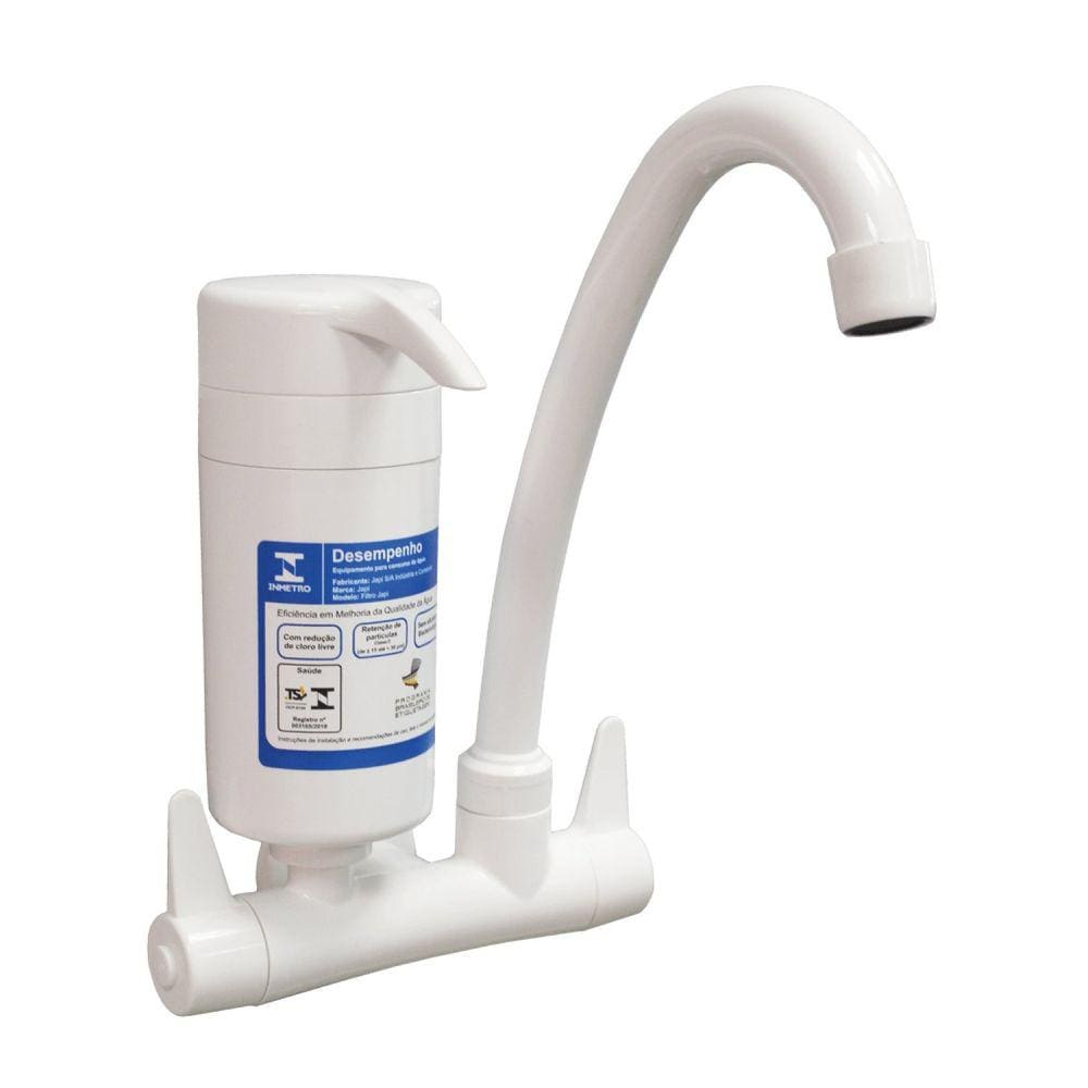 Torneira com Filtro Cozinha Parede Abs Branco Branco