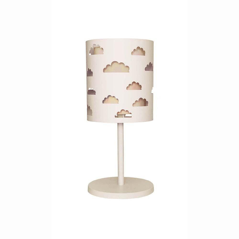 Abajur Infantil Nuvens Duplo Br 20x41 Caqui/Branco