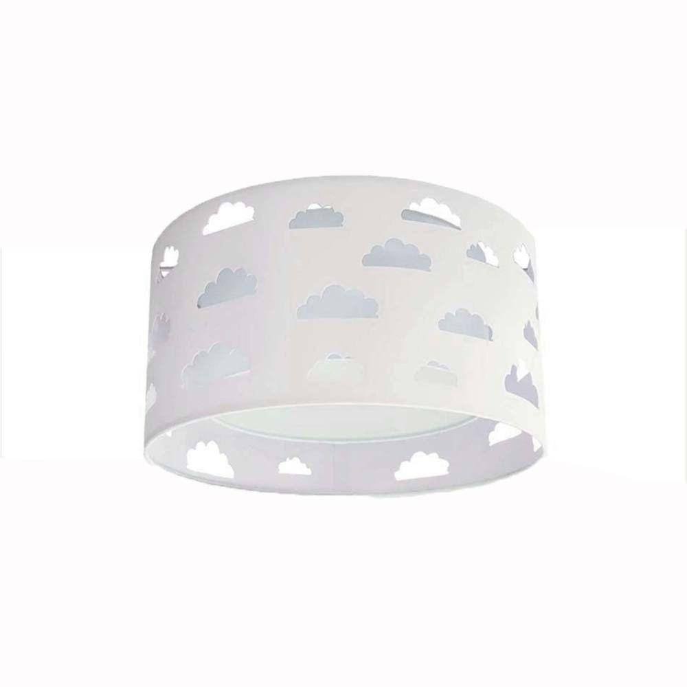 Luminária Plafon Nuvens Duplo 30x16 Branco/Branco
