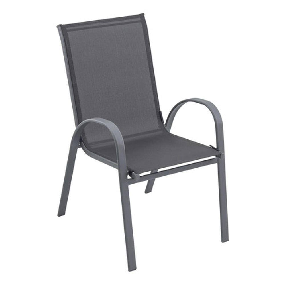 Kit 4 Cadeiras Para Jardim - Cinza - 91x55x69cm - Importadas