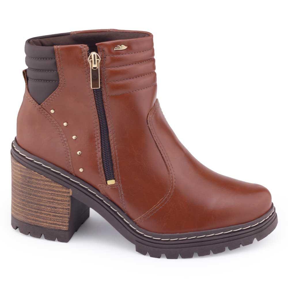 Bota Coturno Dakota G8001 tratorada salto médio forro zíper