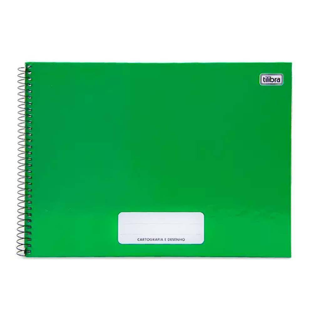 Caderno Cartografia E Desenho Pepper Verde 80 Folhas