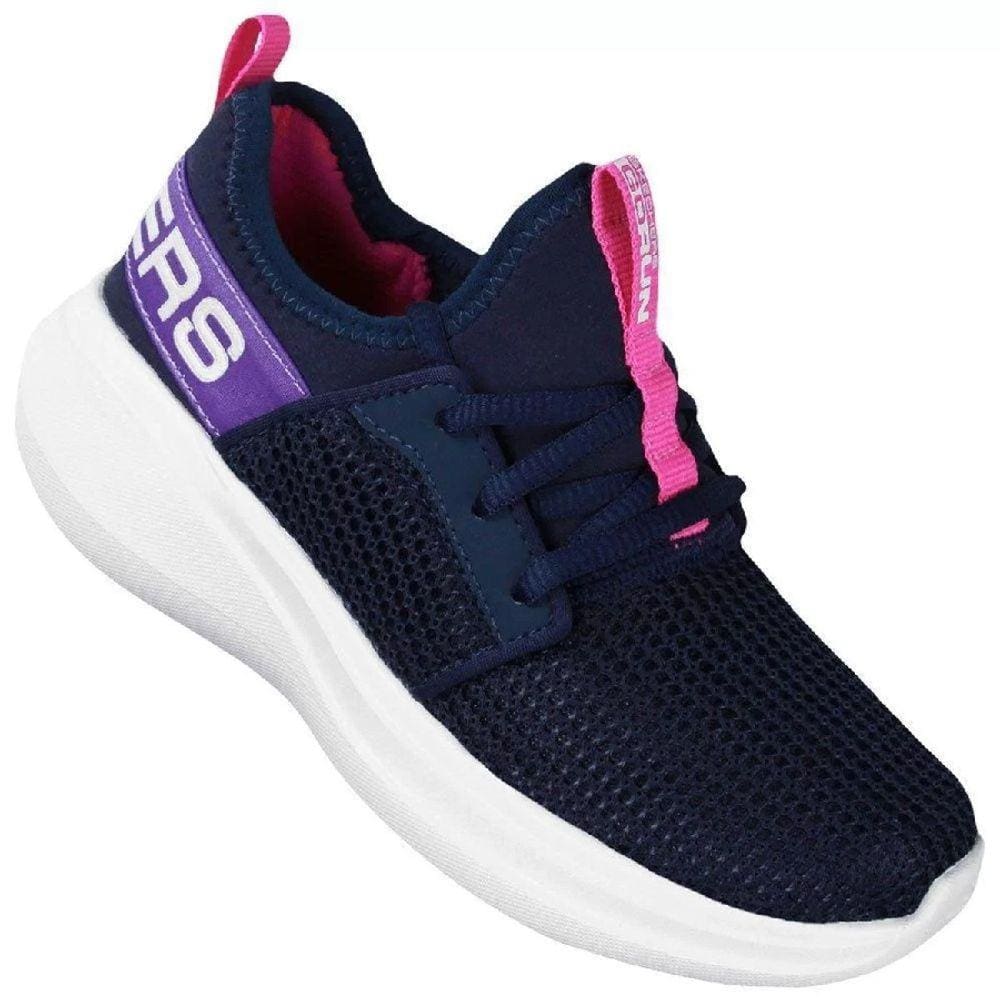 Tênis Skechers Infantil Go Run Fast Valor - Marinho e Rosa