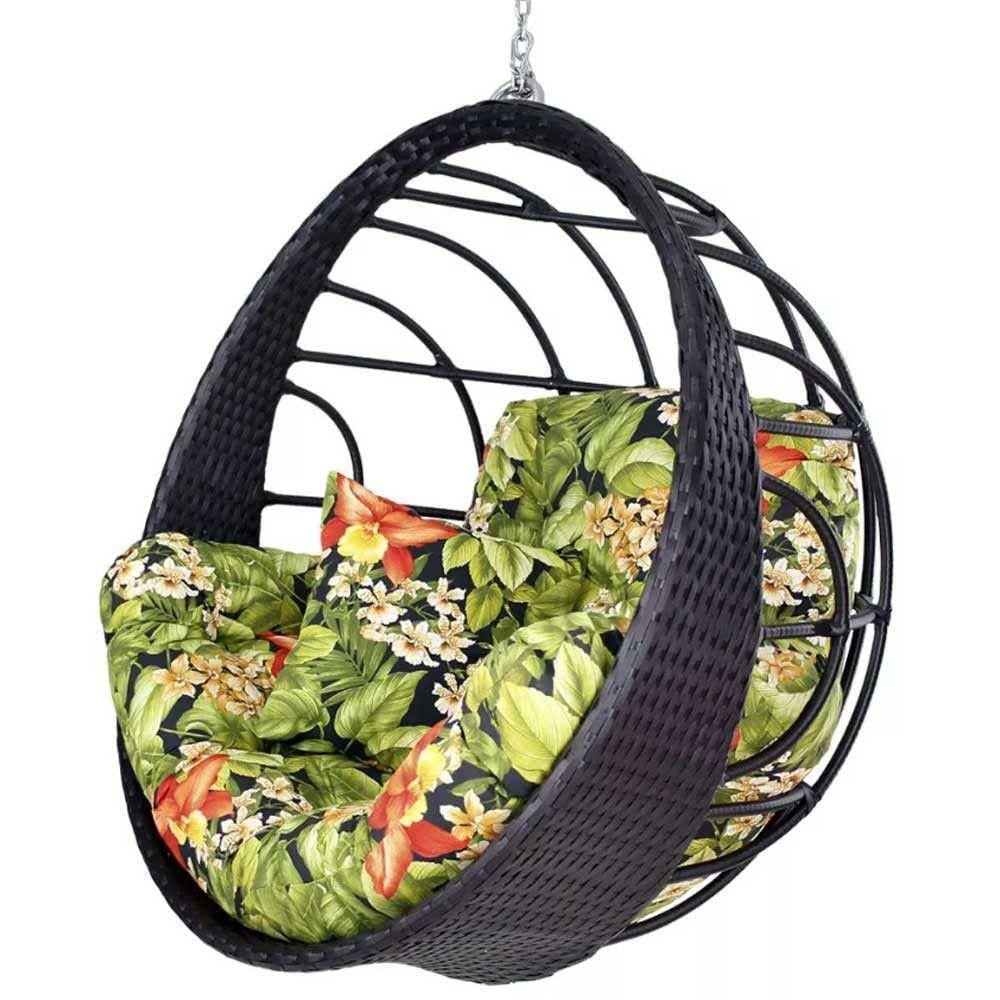 Balanço Fibra Sintética Hungria Varanda Trama Preto