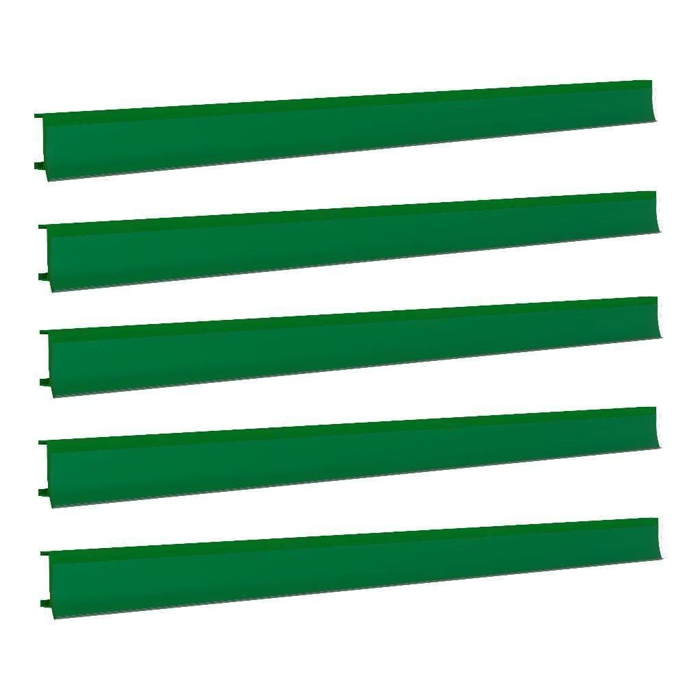 Porta Etiqueta Bandeja Gondola Fit 90 Cm Verde Kit Com 30
