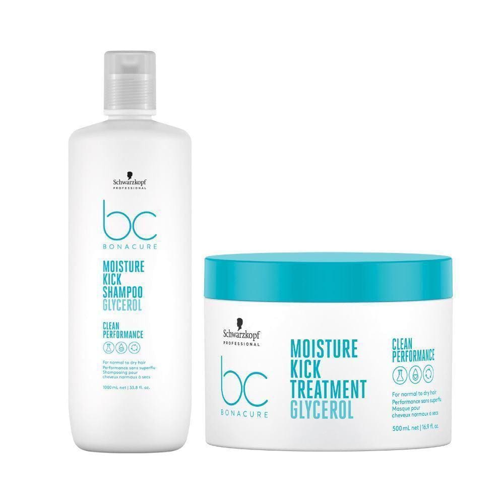 Schwarzkopf Bc Moisture Kick Glycerol Shampoo 1L E Máscara