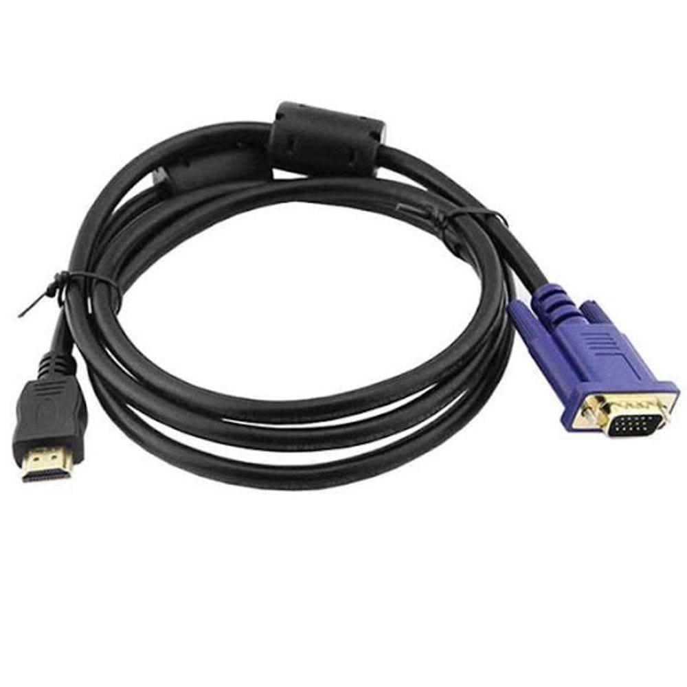 Cabo Hdmi Macho X Vga Macho Dourado/Preto 1,5M