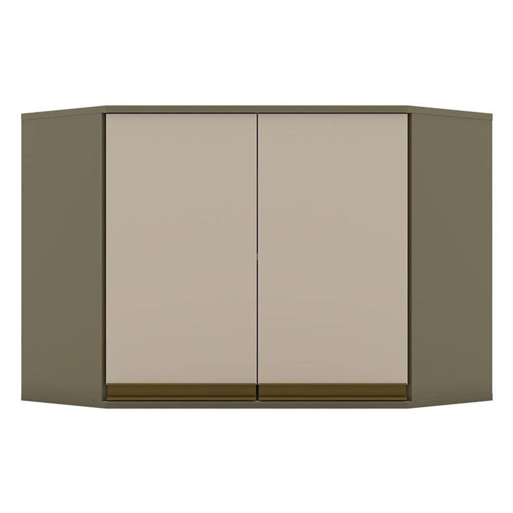 Armário Aéreo Connect Canto Obliquo 2 Portas 67 cm Duna Cristal - Henn