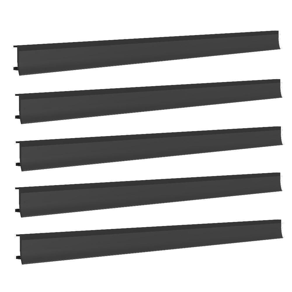 Porta Etiqueta Bandeja Gondola Fit 90 Cm Preto Kit Com 150