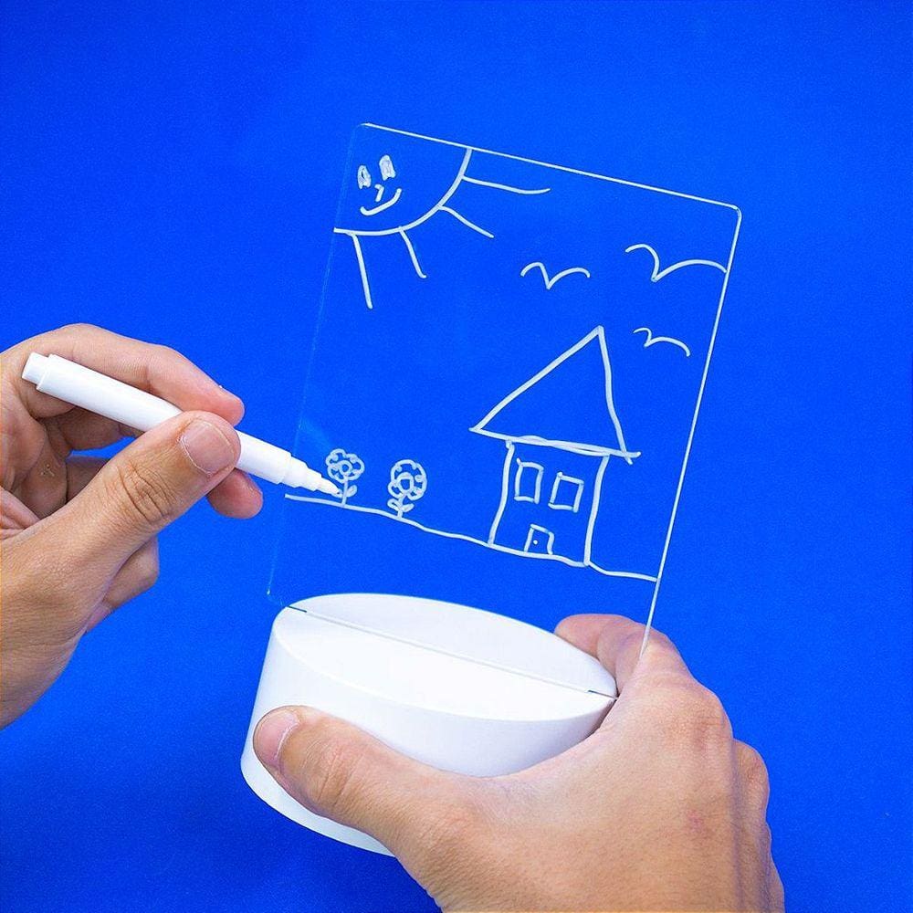 Quadro Luminária LED - Anotações - Branco Quente