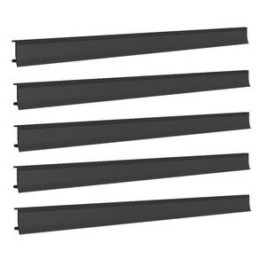 Porta Etiqueta Bandeja Gondola Fit 90 Cm Preto Kit Com 10