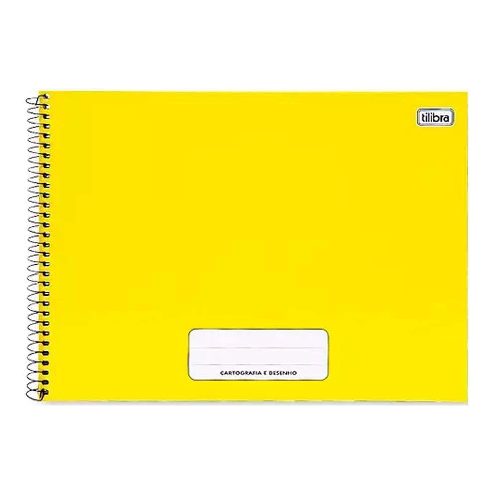 Caderno Cartografia E Desenho Pepper Amarelo 80 Folhas