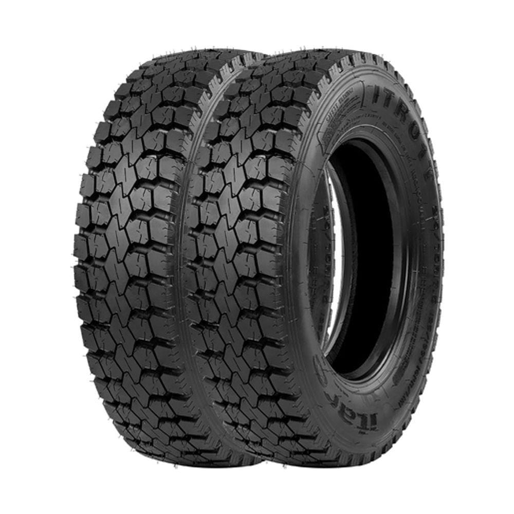 Jogo 2 Pneus Itaro Aro 17.5 ITR01T 215/75R17.5 135/133J 16 Lonas - Tração / Borrachudo