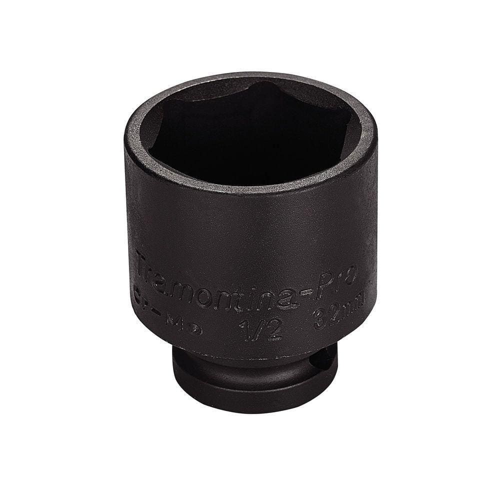Soquete Impacto Sextavado Aço Cromo Molibdênio 32mm - Encaixe 1/2pol Tramontina Pro Tramontina