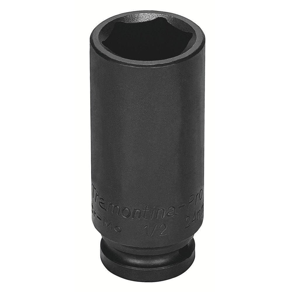 Soquete Impacto Sextavado Longo Aço Cromo Molibdênio 8mm - Encaixe 1/2pol Tramontina Pro Tramontina