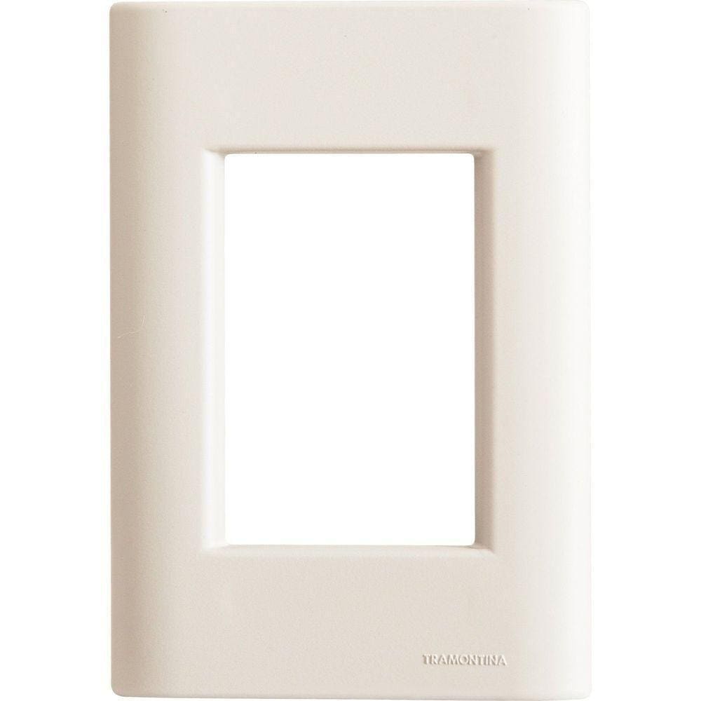 Placa 3 Postos 4x2 Tramontina Giz Branca Soft Touch Sem Suporte Tramontina