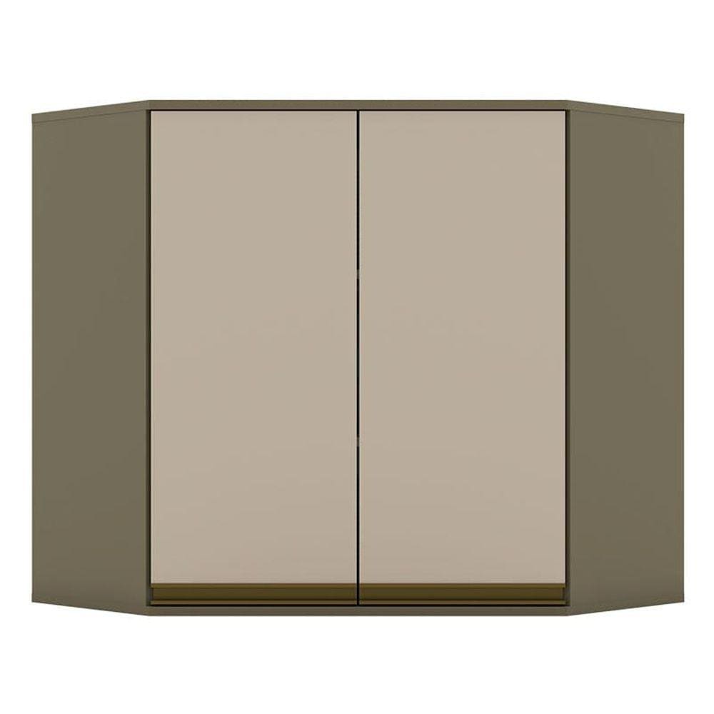 Armário Aéreo Connect Canto Obliquo 2 Portas 83 cm Duna Cristal - Henn