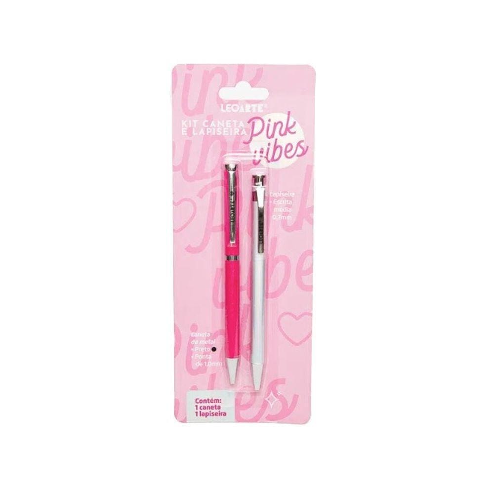 Kit Pink Vibes Caneta + Lapiseira 96104 - LEO E LEO