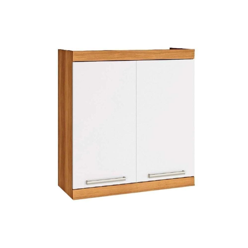 Armário Aéreo P- Cozinha Burguesa Premium C- 2 Portas 80cm Freijó-branco - Nesher