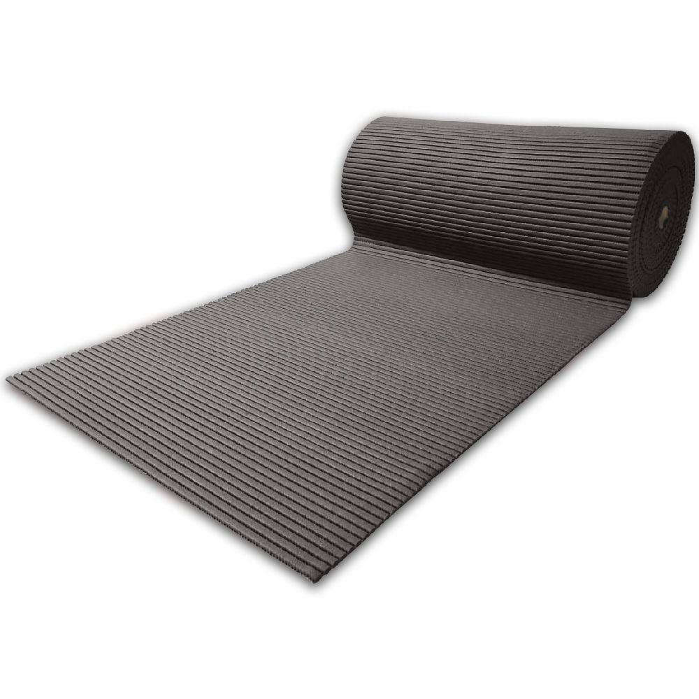 Tapete Passadeira Emborrachada Pvc Antiderrapante 0,65x5,00m Cinza