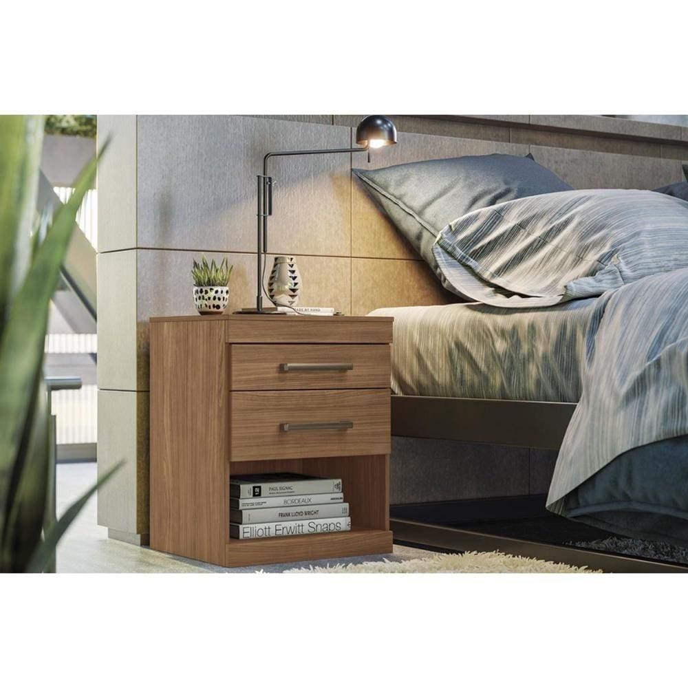 Mesa Cabeceira Plus C/ 2 Gavetas Atacama - Santos Andirá