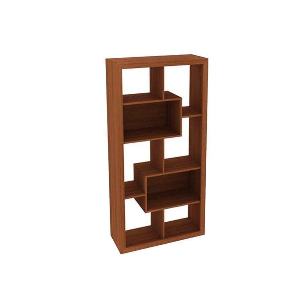 Estante De Livros E1712 C/ 2 Nichos Amêndoa - Tecno Mobili