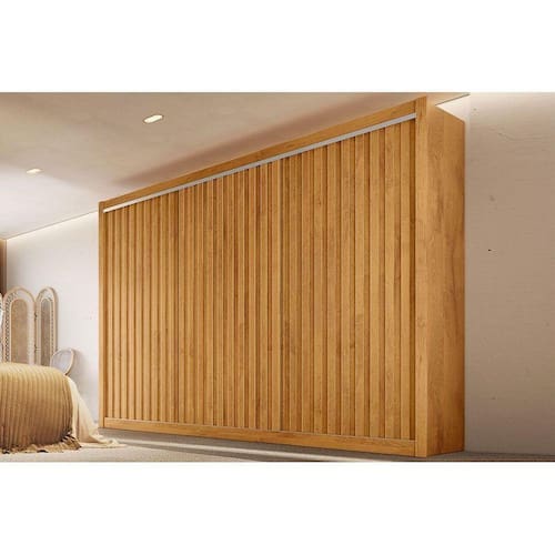 imagem-Guarda Roupa Casal York C-6 Gavetas E 3 Portas De Correr Ripada Peroba - Europa - Blush
