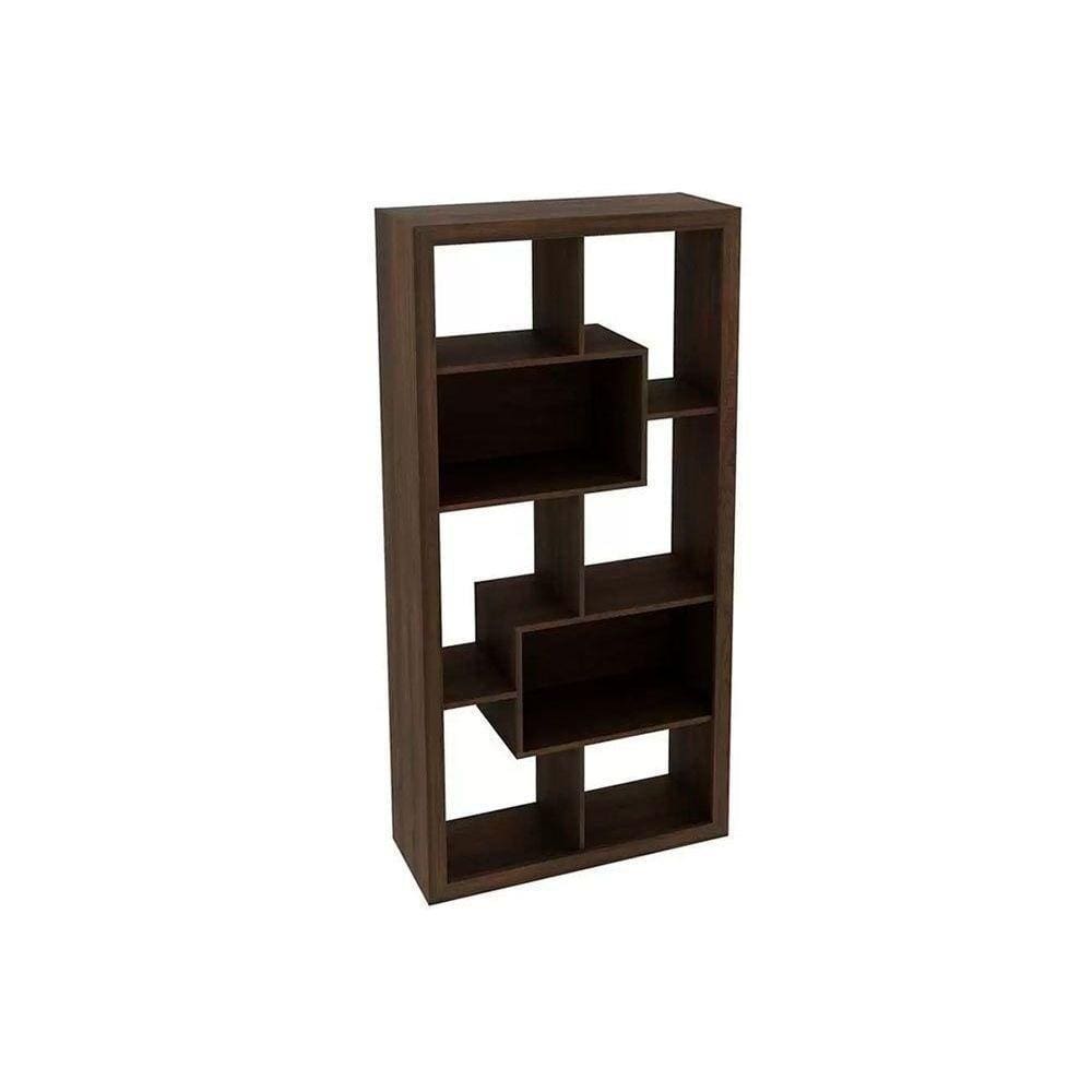 Estante De Livros E1712 C/ 2 Nichos Rústico - Tecno Mobili