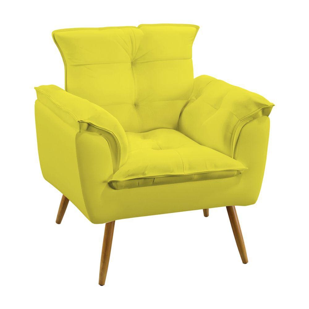 Poltrona Beta / Suede Amarelo